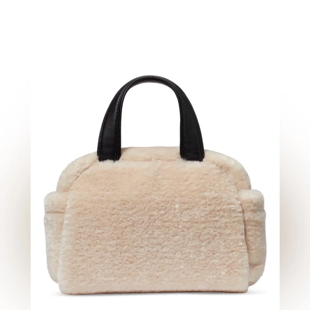 Kate Spade Après Ski Shearling Mini Satchel Cream NWT Crossbody